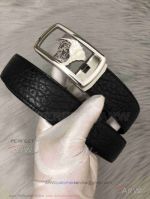 Perfect Fake Versace Leather Belt For Men - Skeleton SS Medusa Buckle 